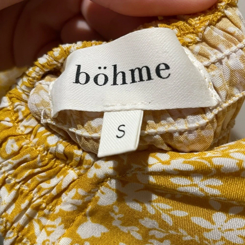 Yellow floral bohme mini dress - Picture 3 of 3